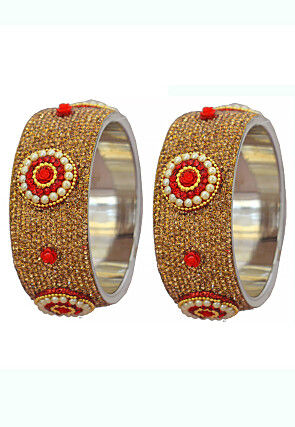 Stone Studded Bangle Pair