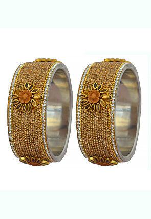 Stone Studded Bangle Pair