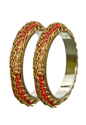 Stone Studded Bangle Pair