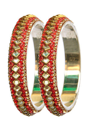 Stone Studded Bangle Pair