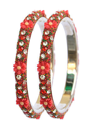 Stone Studded Bangle Pair