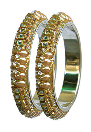 Stone Studded Bangle Pair