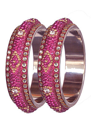 Stone Studded Bangle Pair