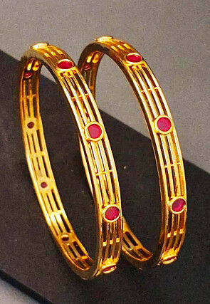 Stone Studded Bangle Pair