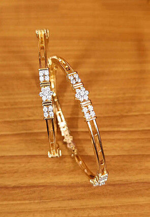 Stone Studded Bangle Pair