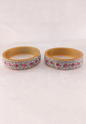 Stone Studded Bangle Pair