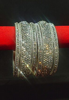 Stone Studded Bangle Set