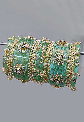 Stone Studded Bangle Set