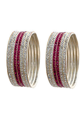 Stone Studded Bangle Set