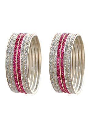 Stone Studded Bangle Set