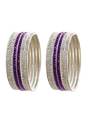Stone Studded Bangle Set