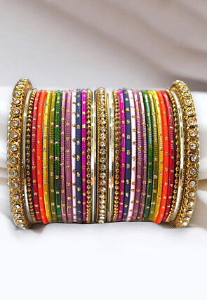 Stone Studded Bangle Set
