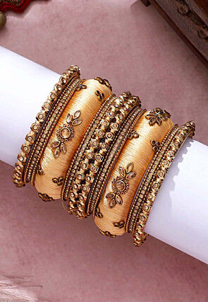 Stone Studded Bangle Set