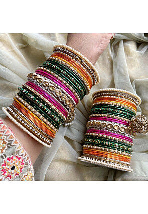 Stone Studded Bangle Set