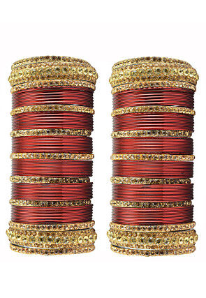 Stone Studded Bangle Set