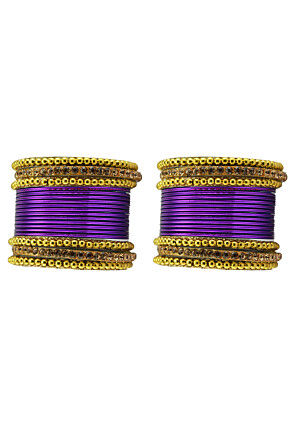 Stone Studded Bangle Set