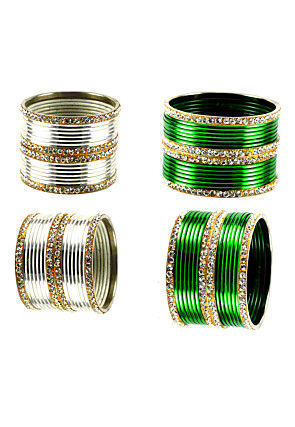 Stone Studded Bangle Set