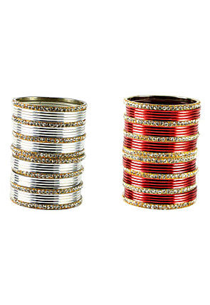 Stone Studded Bangle Set