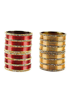 Stone Studded Bangle Set