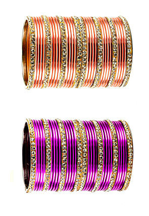 Stone Studded Bangle Set