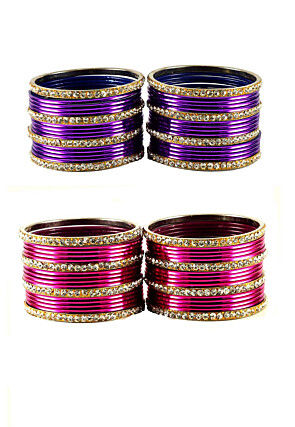 Stone Studded Bangle Set