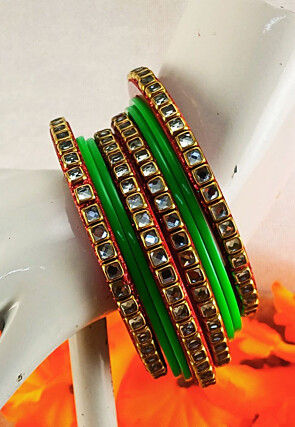 Stone Studded Bangle Set