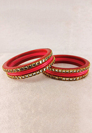 Stone Studded Bangle Set