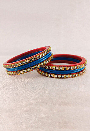 Stone Studded Bangle Set