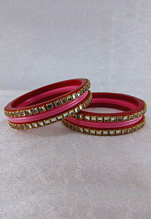 Stone Studded Bangle Set