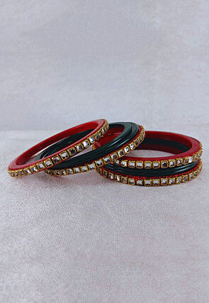 Stone Studded Bangle Set