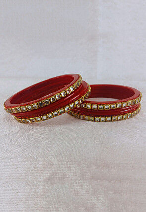 Stone Studded Bangle Set