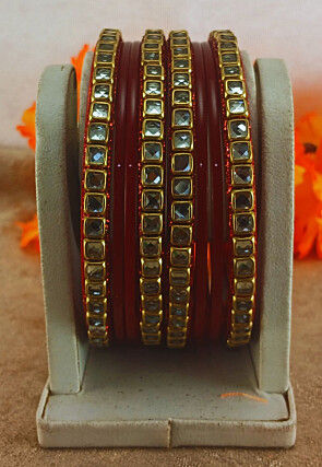 Stone Studded Bangle Set