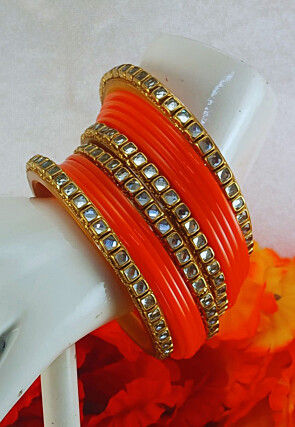 Stone Studded Bangle Set