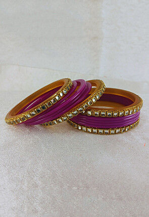 Stone Studded Bangle Set