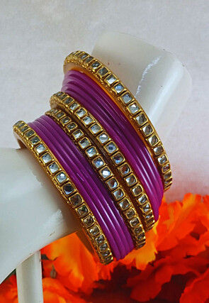 Stone Studded Bangle Set