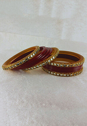 Stone Studded Bangle Set