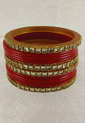 Stone Studded Bangle Set