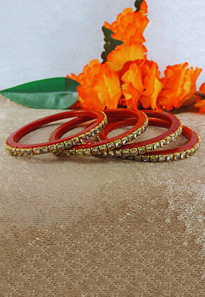Stone Studded Bangle Set