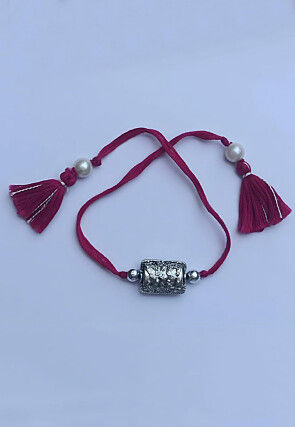 Stone Studded Bhaiya and Bhabhi Rakhi Pair