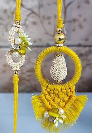 Stone Studded Bhaiya and Bhabhi Rakhi Pair
