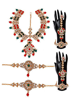 Stone Studded Bridal Set 