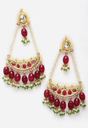 Stone Studded Chandbali Earrings