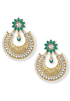 Stone Studded Chandbali Earrings
