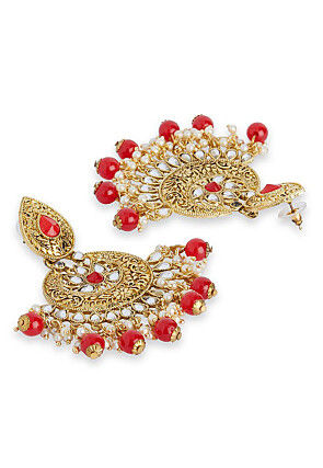 Stone Studded Chandbali Earrings