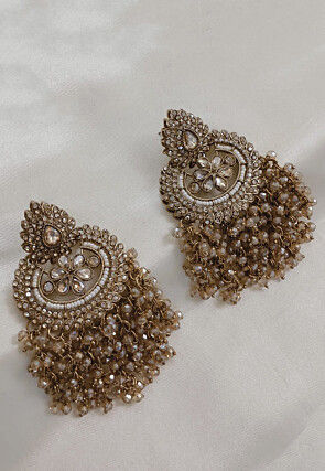 Stone Studded Chandbali Earrings