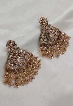 Stone Studded Chandbali Earrings