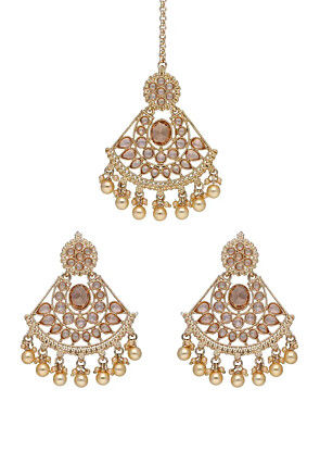 Stone Studded Chandbali Earrings