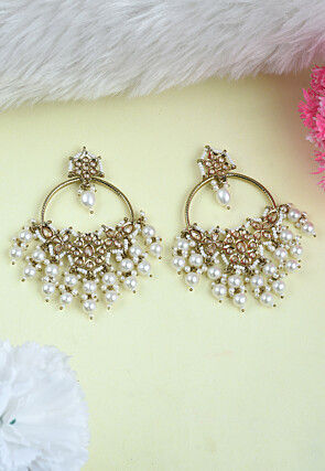 Stone Studded Chandbali Earrings