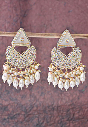 Stone Studded Chandbali Earrings
