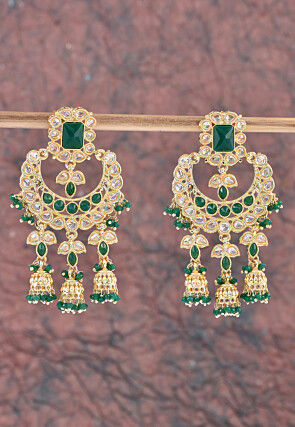 Stone Studded Chandbali Earrings